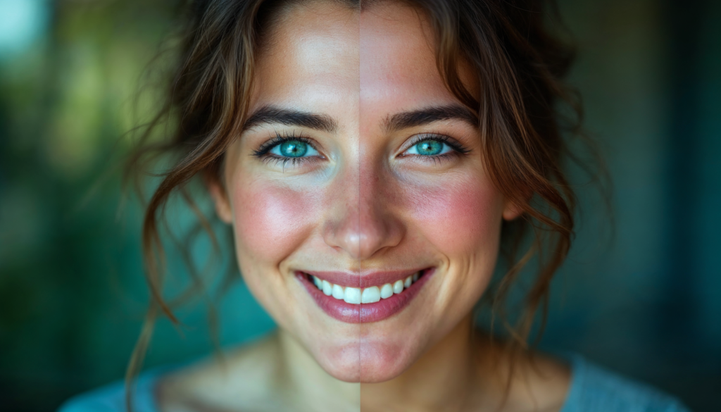 A side-by-side comparison image of a person experiencing hormonal imbalance symptoms vs. a healthy individual. The imbalanced side should depict fatigue, weight gain, stress, and mood swings, while the healthy side radiates energy, fitness, and happiness.
Alt Text: Comparison of hormonal imbalance symptoms versus a healthy, balanced