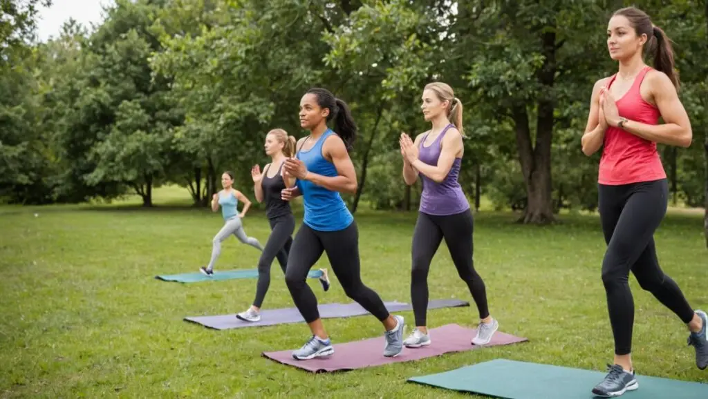 "Proven Techniques: Embracing Physical Activity and Exercise - An image depicting individuals engaging in various exercises like running, yoga, and weightlifting."
Alt Text: Individuals engaging in various exercises like running, yoga, and weightlifting.