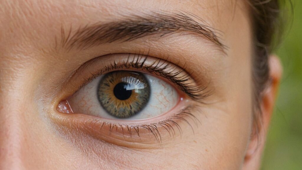 Stronger Eyes: A person performing eye exercises, with clear focus on their eyes, in a serene setting. Alt text: Person doing eye exercises to improve vision and focus.