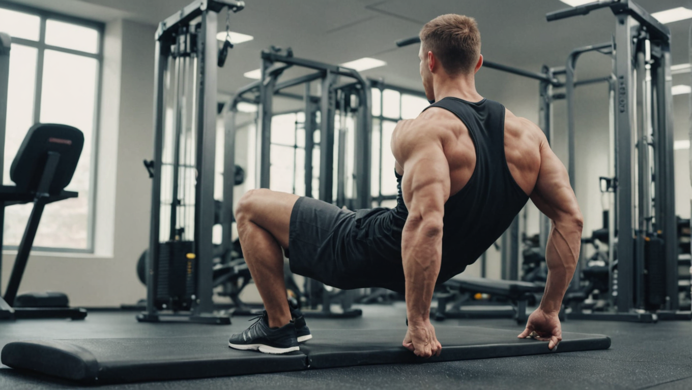 "Best exercises for strengthening the back in a gym setting."A person performing a back extension exercise in a well-lit gym, showcasing proper form and focus.