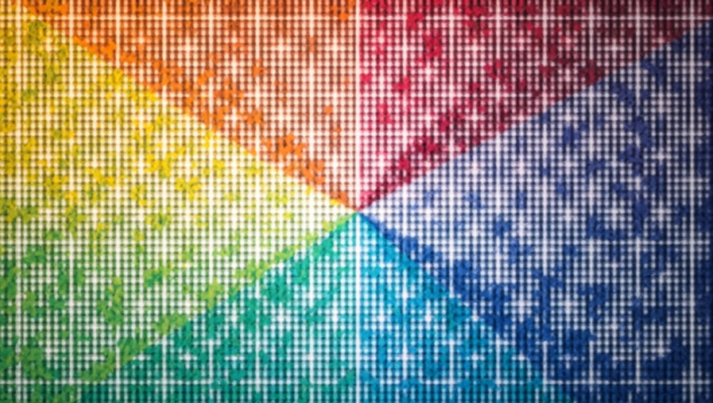 "Color blindness challenge board showcasing colorful patterns for testing visual perception."