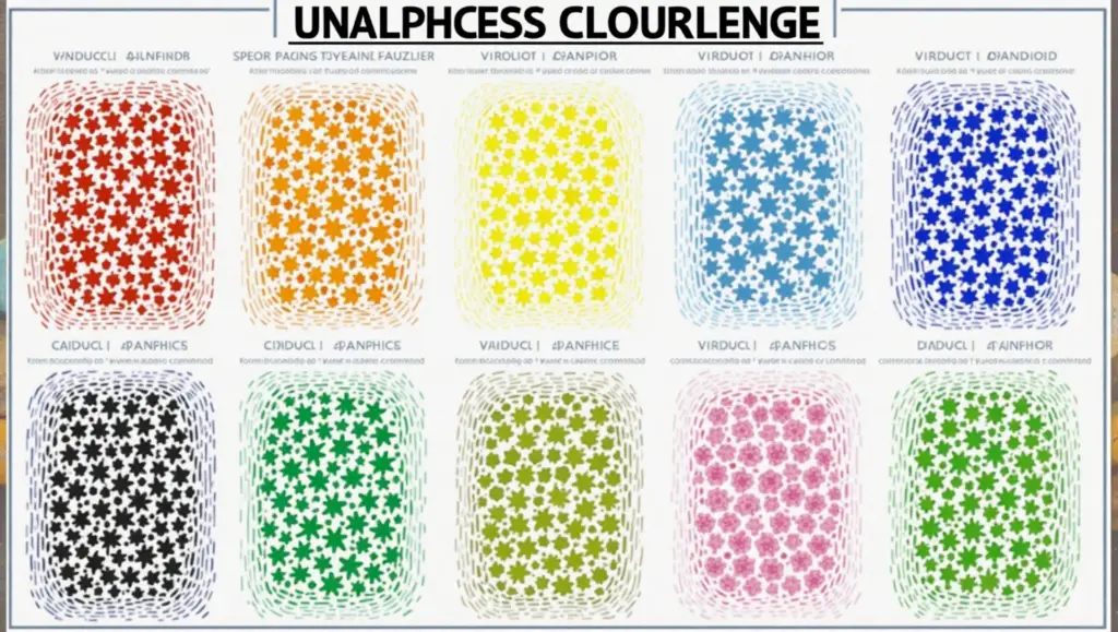 "Color blindness challenge board showcasing colorful patterns for testing visual perception."