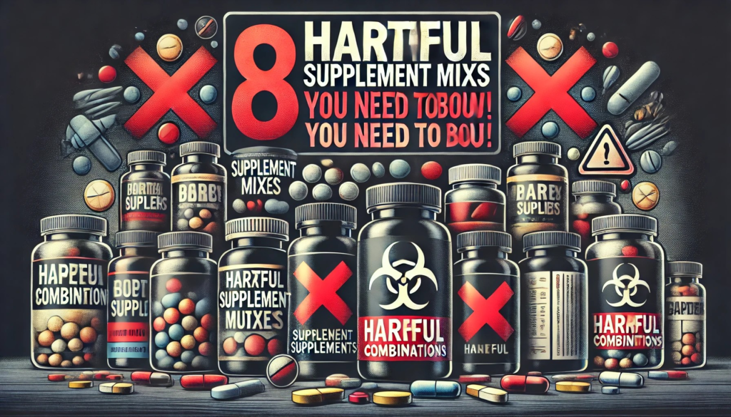 Harmful Supplement::  a poster of different types of harmful supplements