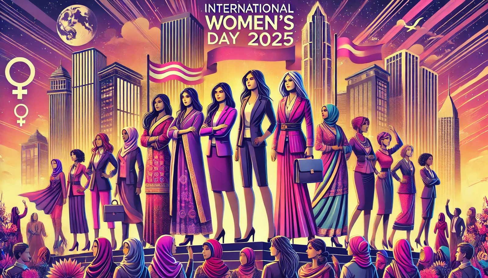 International Women's Day 2025: a group of women wearing different outfits