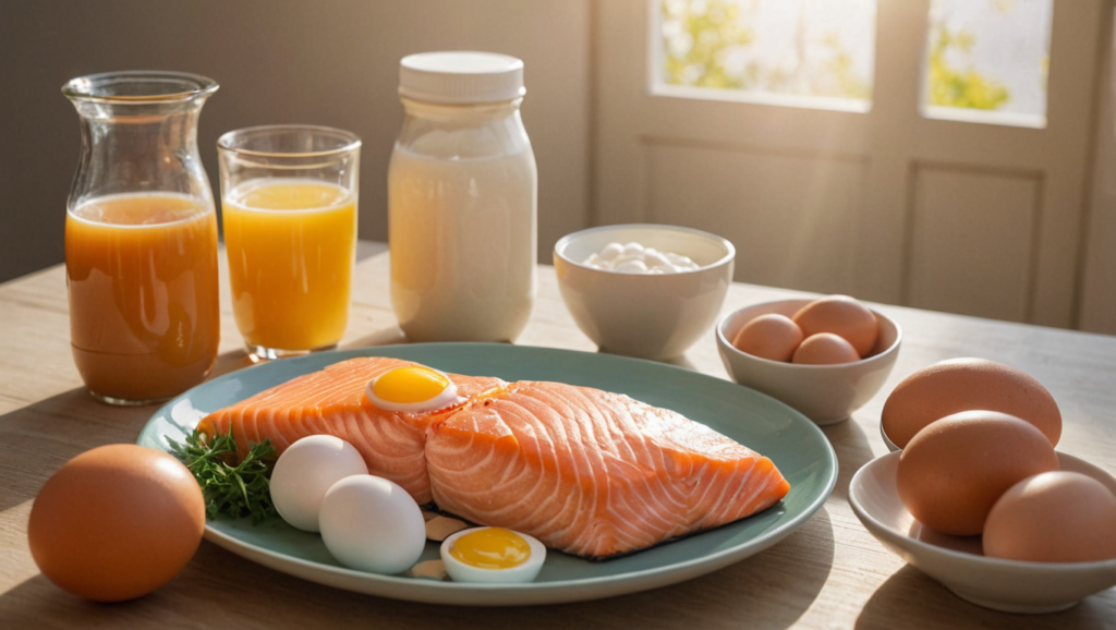 Powerful Nutrients: a plate of food on a table