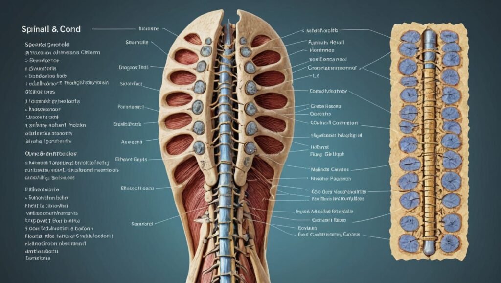 Spinal Cord: a diagram of the back of a human body