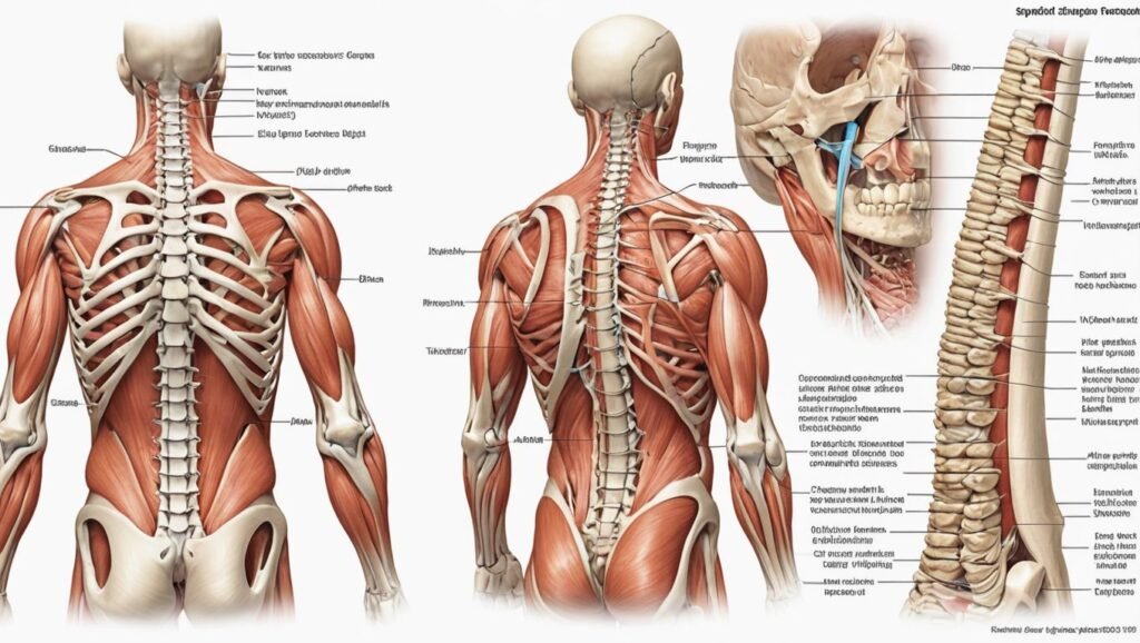 Spinal cord: a diagram of the back of a man