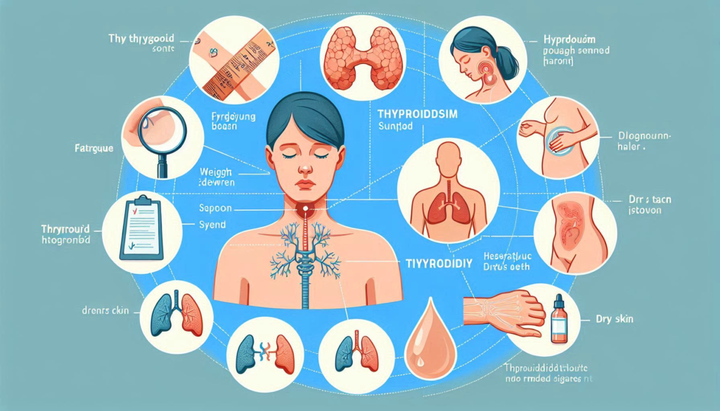 Thyroid Problems: a diagram of a person's body