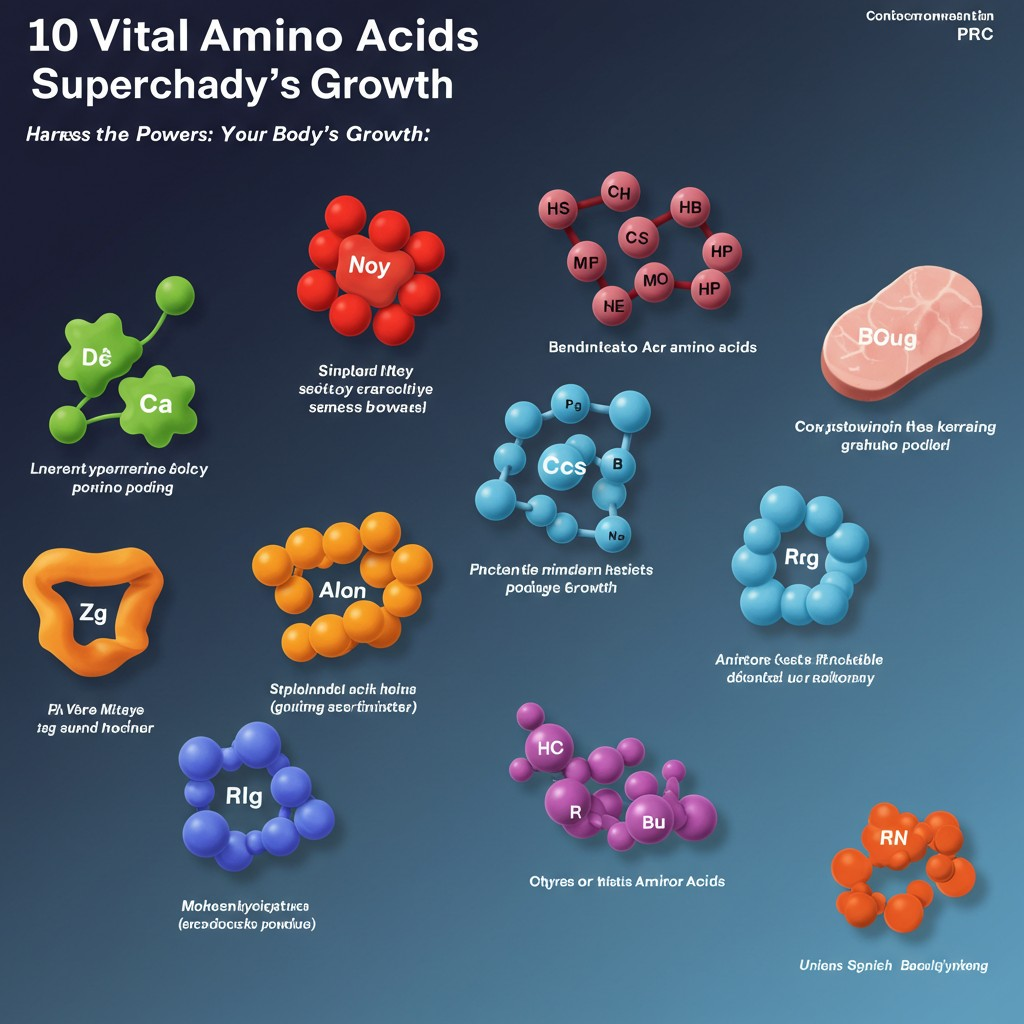 Vital Amino acids: a diagram of different types of minerals