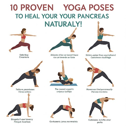 Yoga poses to Heal: a poster of yoga poses