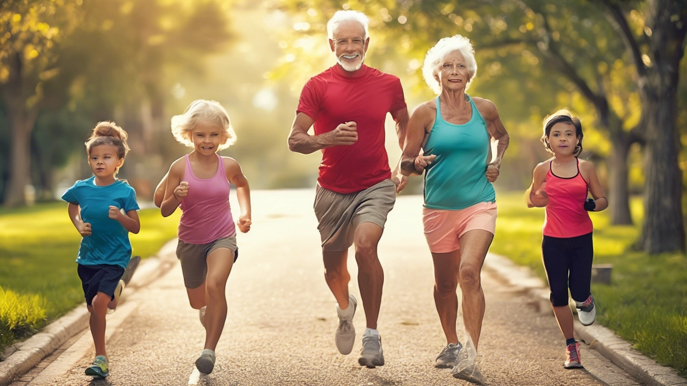 a group of people running on a path to proven tips for healthy living