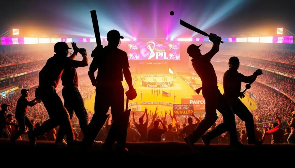 a group of people in a stadium IPL Champions Match