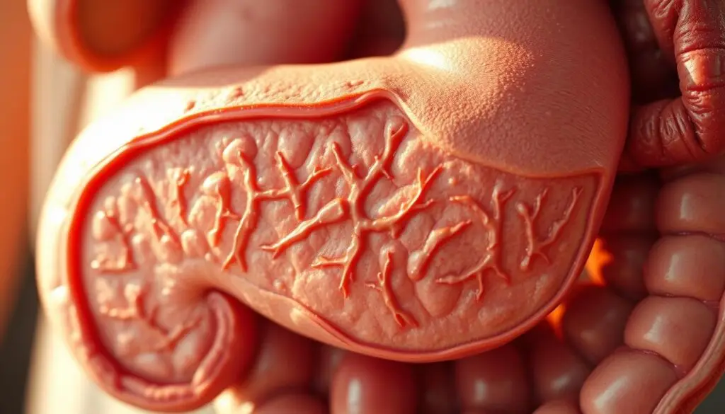 Pancreas Disorder: a close up of an intestine