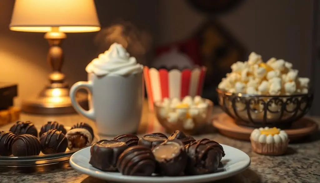 Midnight hunger solutions: A cup of herbal tea paired with light, satisfying snacks