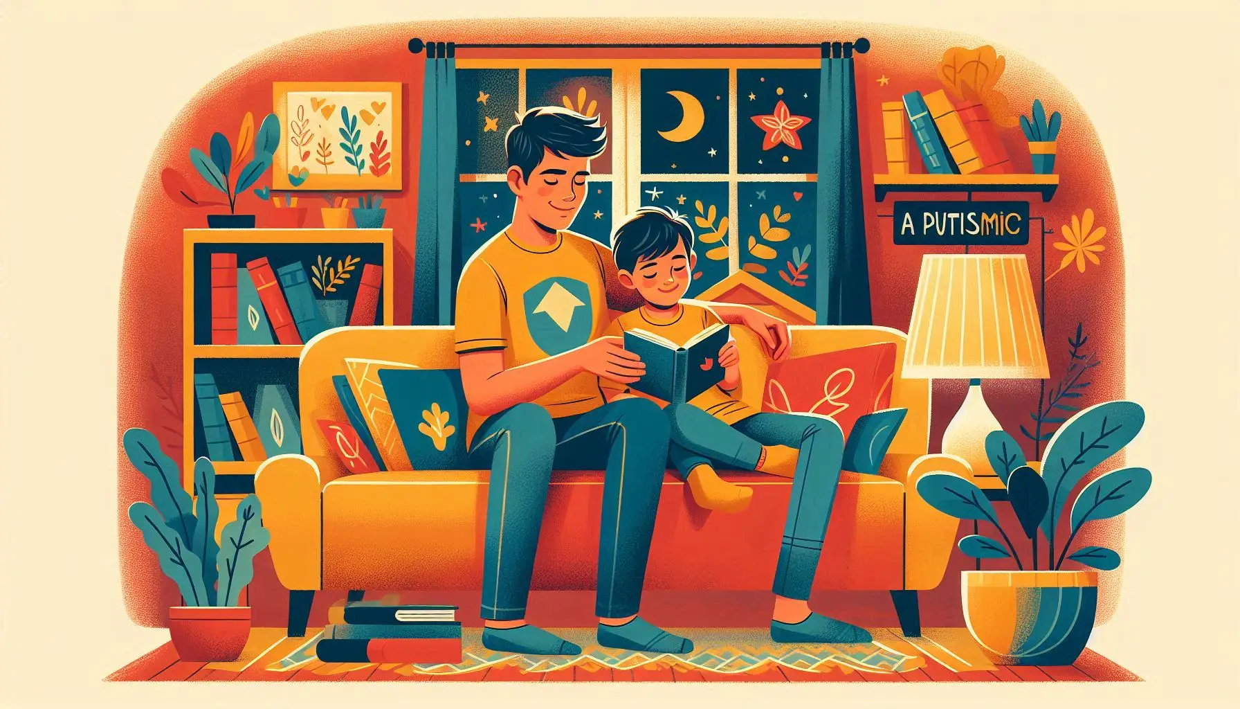 Parenting autistic child while fostering connection and joy through shared reading and a nurturing environment.