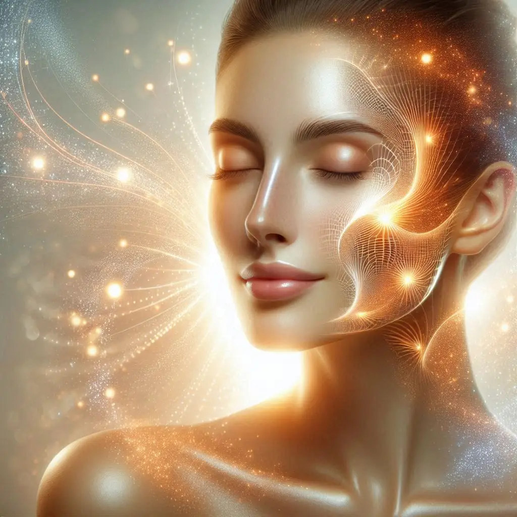 "Radiant skin achieved through mindful living,