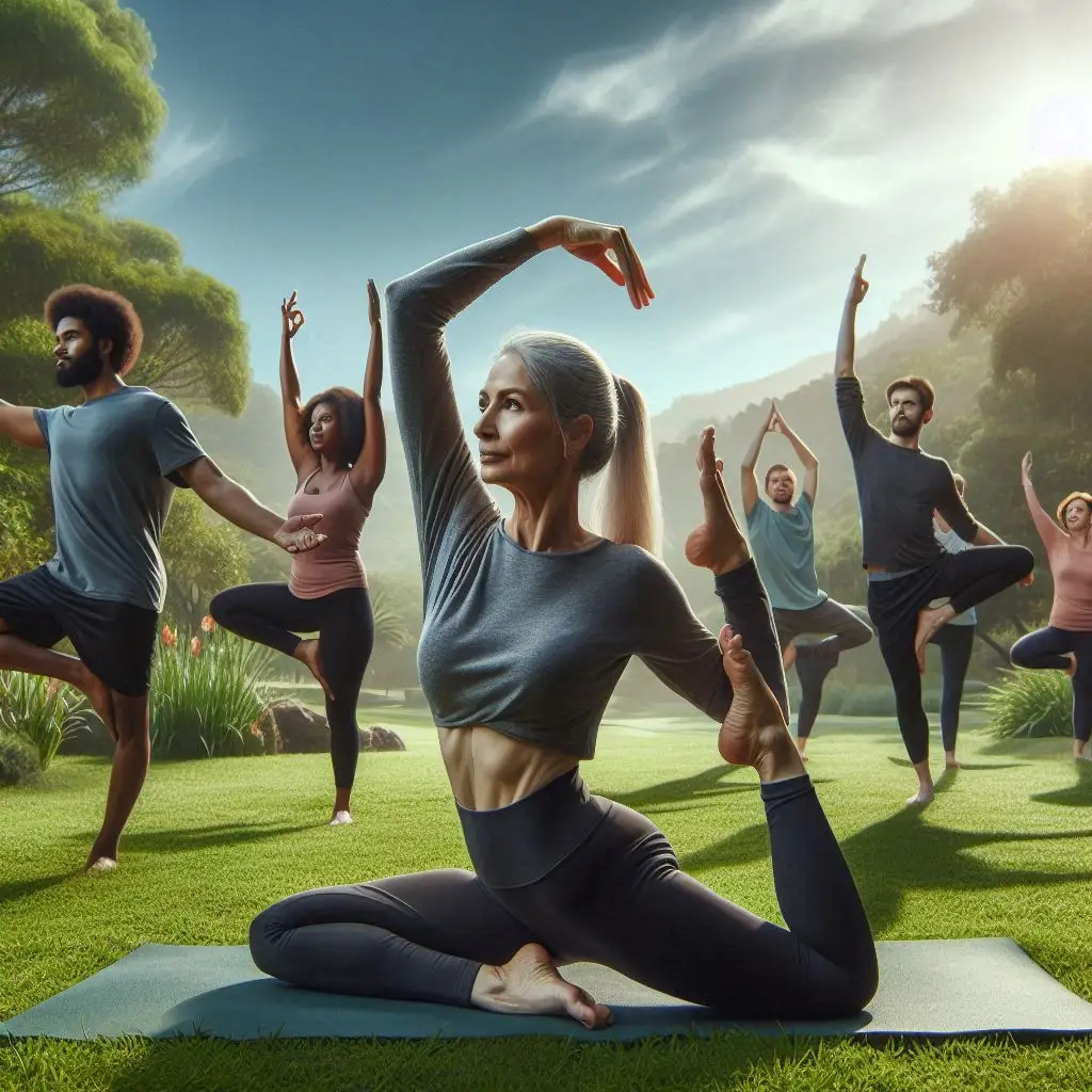 "A person performing Super Brain Yoga with clear, instructional steps and a peaceful background symbolizing mental clarity and focus."