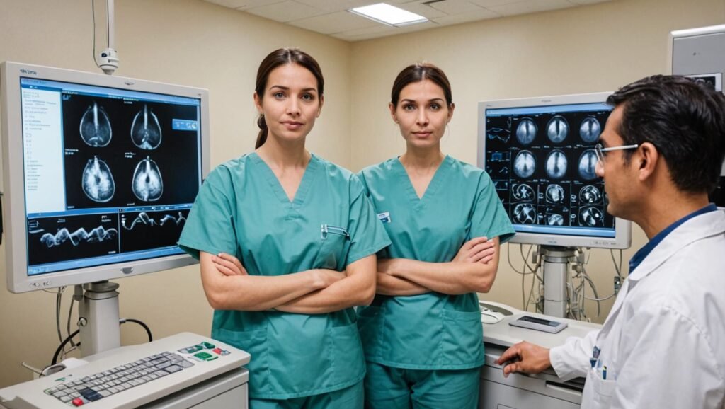 "A patient undergoing an endoscopy procedure to diagnose stomach cancer." Alt Text: "Patient undergoing an endoscopy procedure for stomach cancer diagnosis."