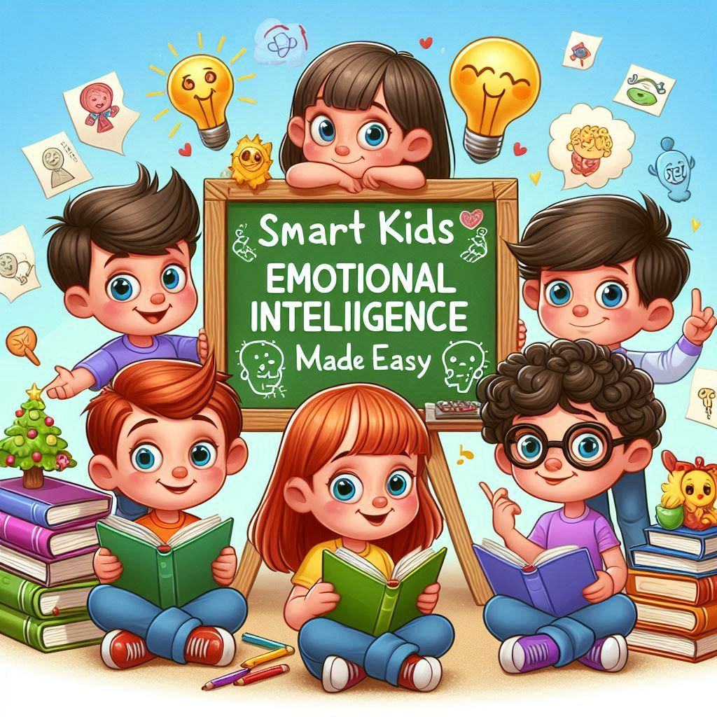 "Smart kids engaging in activities that promote emotional intelligence, illustrating steps for growth and development."